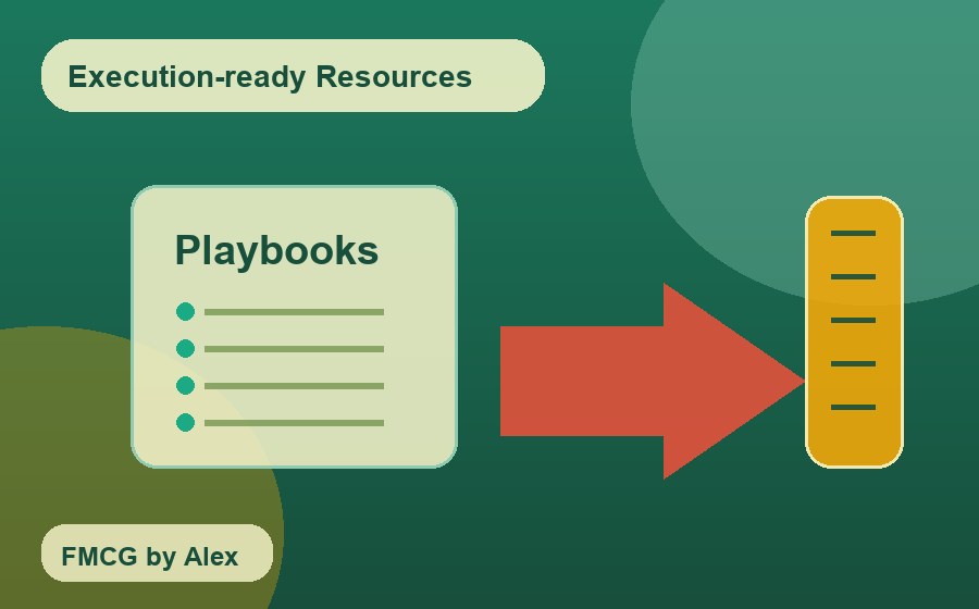 Illustration of execution-ready resources with checklists and implementation flow